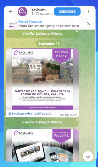 The Exclusive Homes Madeira channel